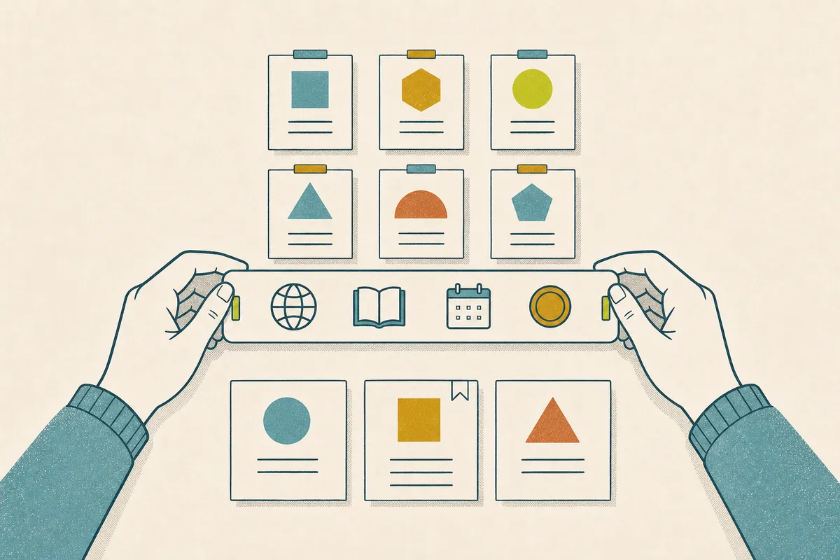 Two hands filter six degree programs and compare three shortlisted options.